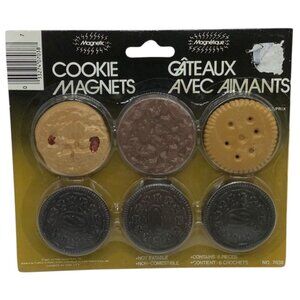 Vintage Cookie Magnets Set Of 6 Novelty Fridge Decor NEW